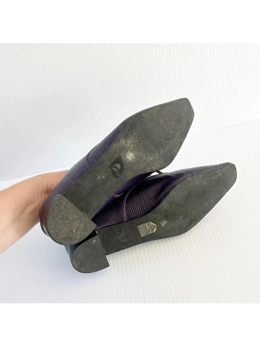 Jeffrey Campbell Platform Oxford Shoes Square Toe Women’s Purple Sz 8